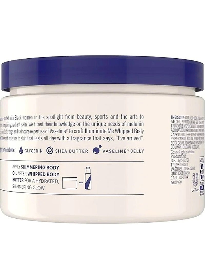 Vaseline Illuminate Me Body Butter Whipped Body Butter Created For Melanin Rich Skin Provides 24 Hour Moisturization For Dry Skin 11 oz - Image 2